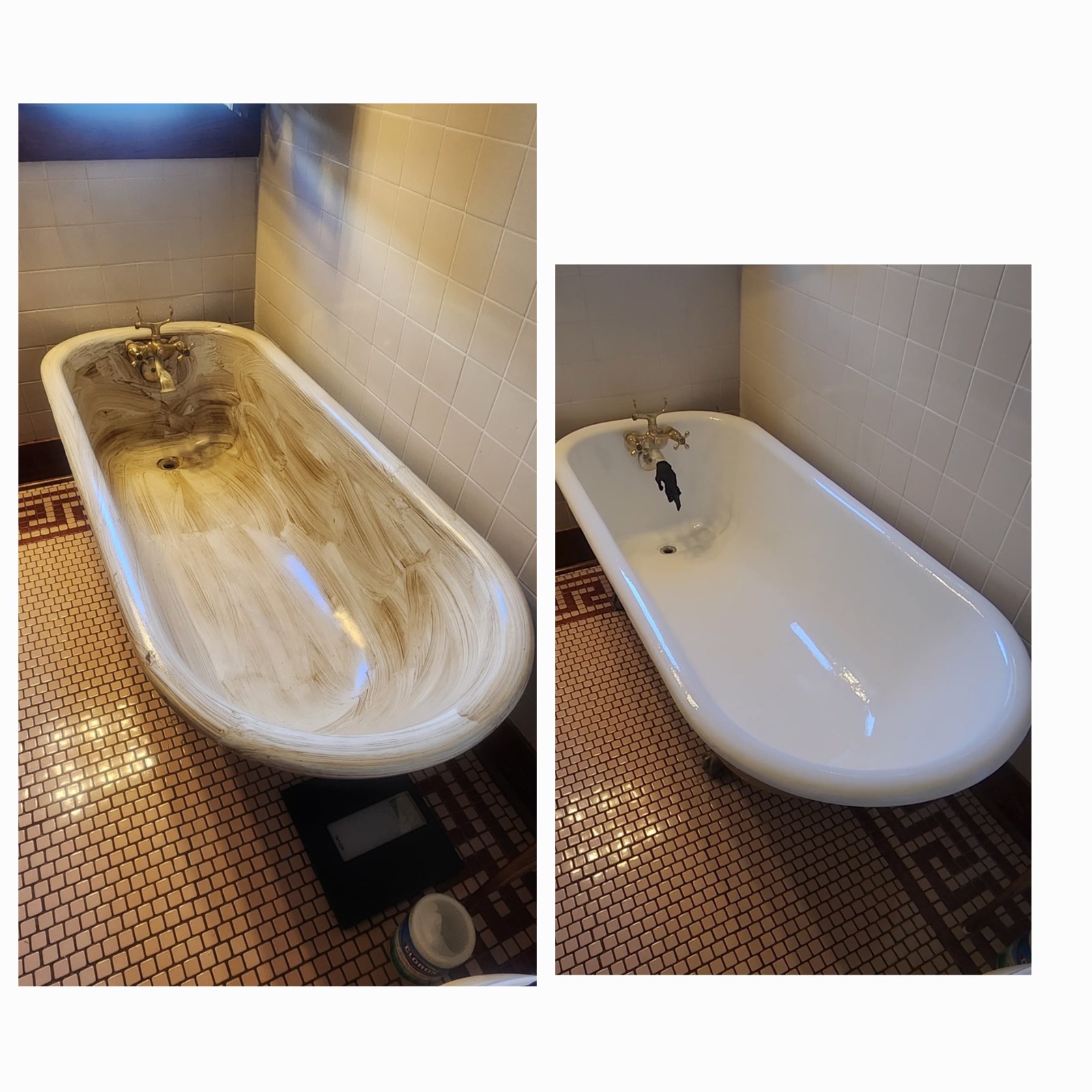 Clawfoot Tub Refinishing by Fuentes Reglazing in Corona, CA